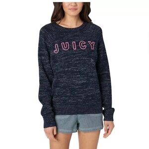 Juicy Couture Nwt Regal Logo Sparkle Womens Sweater Preppy‎ Size Small